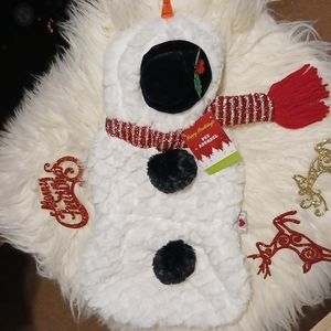 Happy Howlidays Pet Apparel. Just to cute!  Snowman Coat Size Small. NWT.